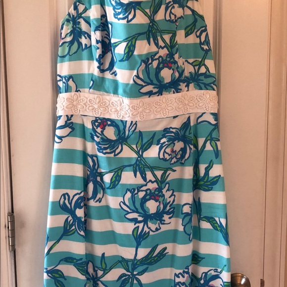 Lilly Pulitzer Serena Dress in Shorely Blue print - Picture 6 of 7